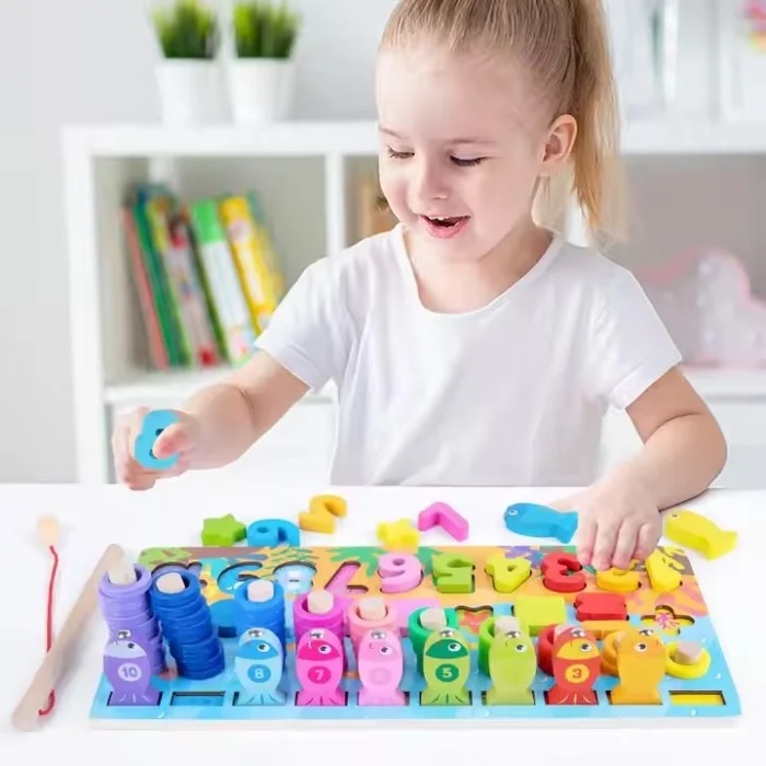 6 in1 Magnetic Fishing & Sorting Toy